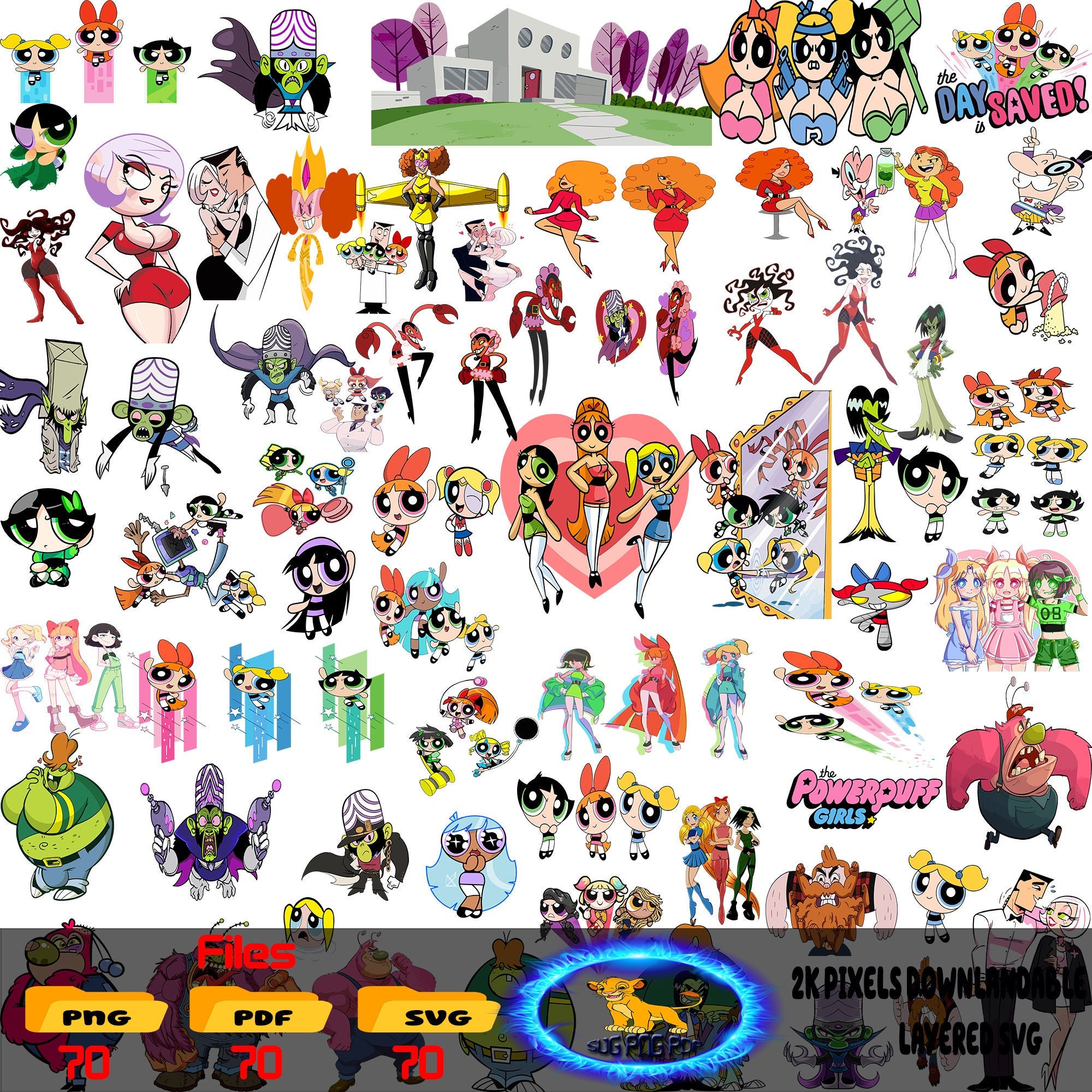 Power Puff Girls Svg Digital File Download Only Cricut Etsy