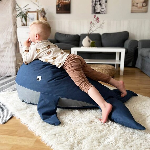 Children s Beanbag Whale Beanbag for Children Whale Beanbag Etsy