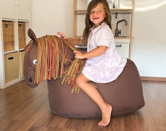 Kindersitzsack - Pferd - Sitzsack für Kinder - Pferdesitzsack