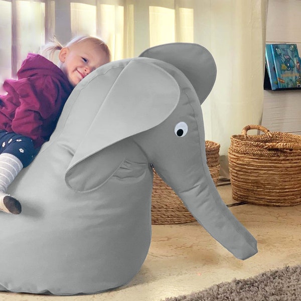 Kindersitzsack - Elefant - Sitzsack für Kinder - Elefantensitzsack
