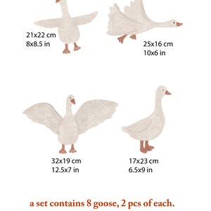 flying goose wall decals, neutral colors wall stickers, animal theme nyrsery decor