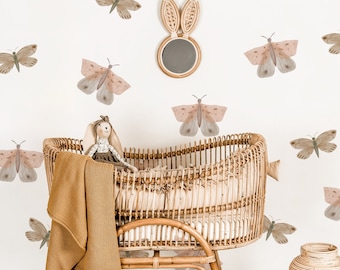 Butterfly Stickers for Girls Bedroom Wall, boho girl nursery decor