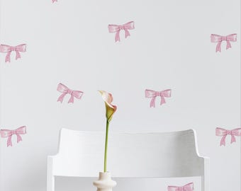 roze schattige strikken, muurstickers voor flirten