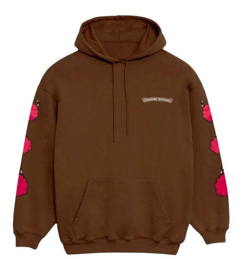 Chrome Hearts Brown Hoodie 90s Streetwear Stylish Structure - Etsy