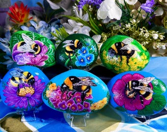 Bee Painted Rock