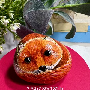 Red Fox Painted Rock. the Fox is a Symbol of Cleverness and Wisdom. - Etsy