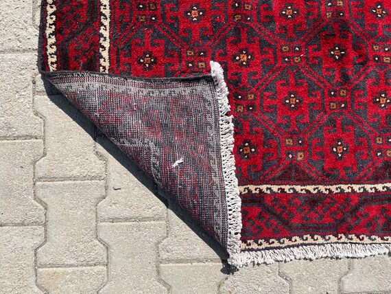 ハンドメイドウールペルシャランナー：アンティークオリエンタル廊