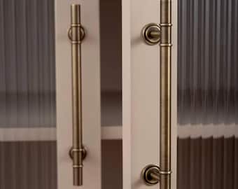 Bronze Metal Long Door Handles Large Metal Bar Pulls Knobs Modern Cabinet Handles Kitchen Knob Wardrope Pull furniture Brass Bronze handles