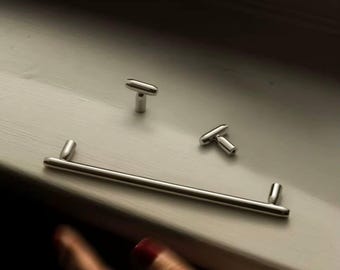 Modern Unusually shaped Cabinet Handles Kitchen Knob Pull Wardrobe Furniture Handle for Cabinet Living Room Home Office Bedroom Nickel Pull