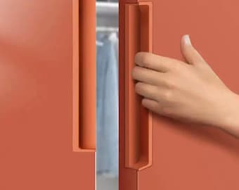 Hidden door Handles White Beige Grey Green Pulls Handles Knobs Drawer Pulls Knobs Wardrobe Bar Pull Kitchen Knob Accessories Cabinet Dresser