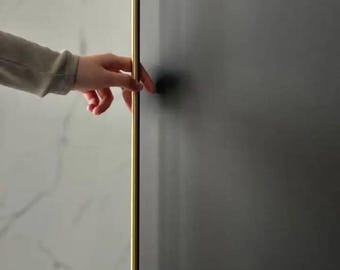 Modern Metal Long Door Handles Large Metal Bar Pulls Knobs Modern Cabinet Handles Kitchen Knob Wardrope Pull furniture Brass Gold handles