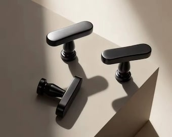 Modern Unusually shaped Cabinet Brass Handles Kitchen Knob Pull Wardrobe Furniture Handle Living Room Home Office Bedroom Nickel Pull Knob