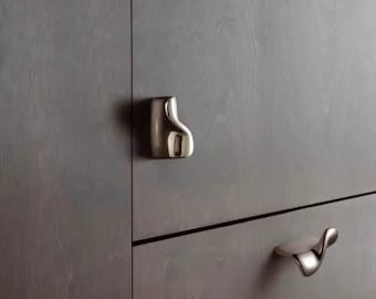 Manijas de gabinete modernas de forma inusual, tirador de perilla de cocina, tirador de muebles para armario, sala de estar, hogar, oficina, dormitorio, tirador de níquel