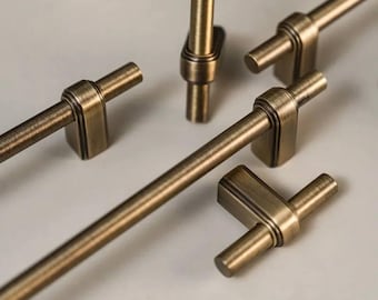Bronze Metal Long Door Handles Large Metal Bar Pulls Knobs Modern Cabinet Handles Kitchen Knob Wardrope Pull furniture Brass Bronze handles