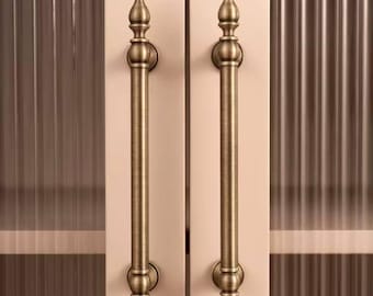 Bronze Modern Metal Door Handles Large Metal Bar Pulls Knobs Modern Cabinet Handles Kitchen Knob Wardrope Pull furniture Brass Bronze handle