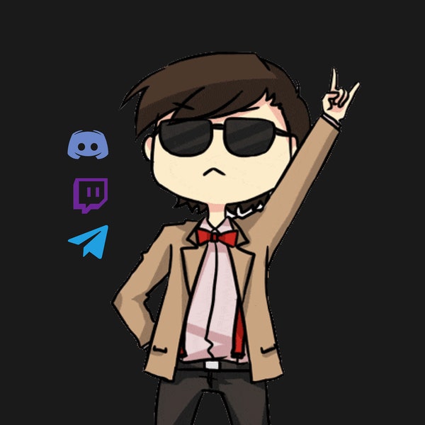 Animated Rocker Boy Emote for Twitch Discord Telegram Gif Webm files Bttv emote