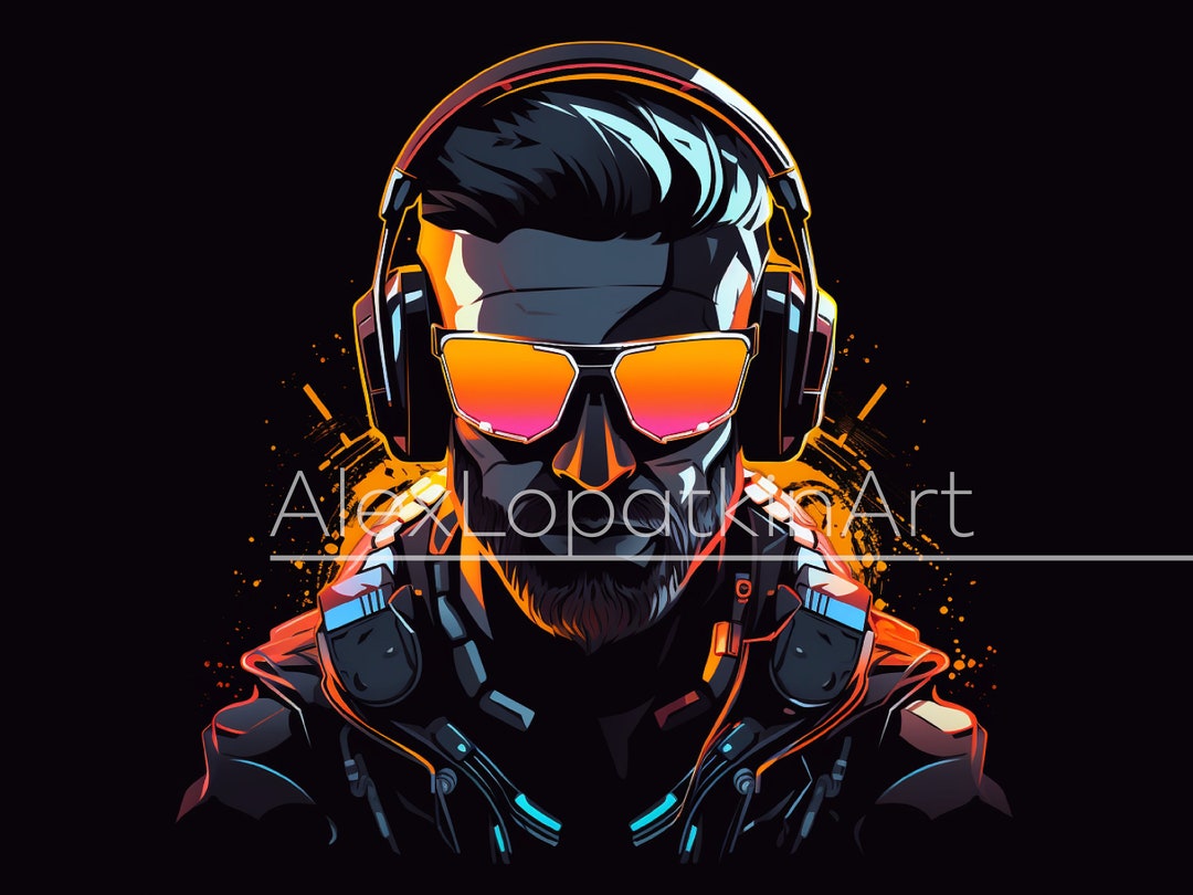 Instagram Profile Picture, Anime Cyberpunk, Twitch streamer, Discord,  Social Media, Avatar, Digital Art, Digital Download, Instant Download