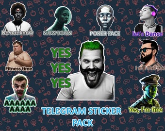 Telegram Sticker Pack Crazy Collection PNG