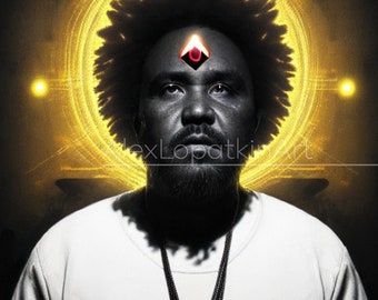 Black jesus Rare digital art Unique Ai generated image