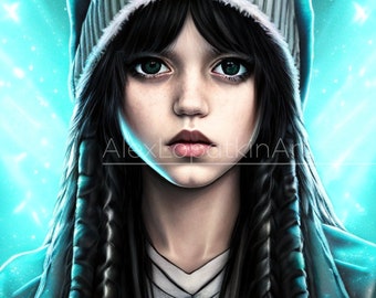 Jenna Ortega Unique digital art Rare Ai generated image