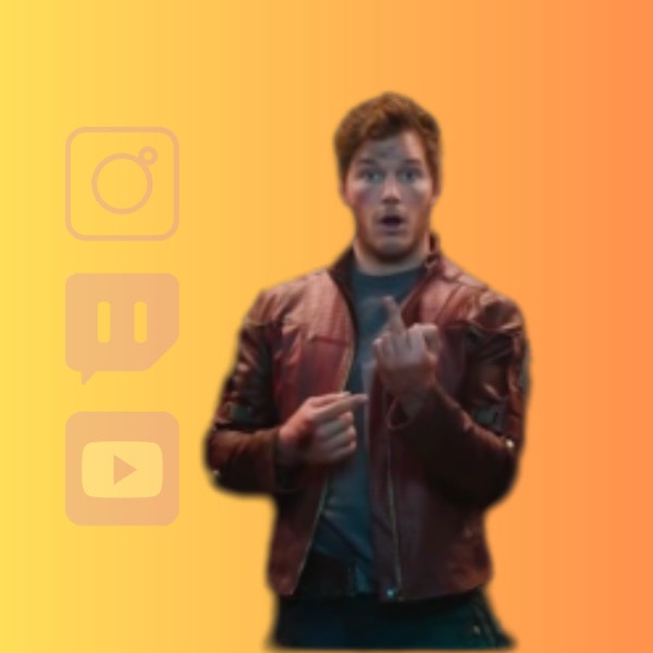 Chris Pratt Meme Transparent Background Video Webm file for create funny content Tik Tok Instagram Youtube Stream Decoration
