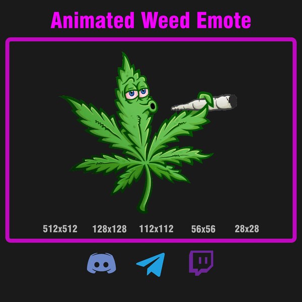 Weed Animated Emote Etsy Australia