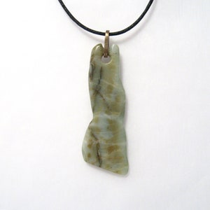 Handmade Carved Translucent California Jadeite Jade Necklace Pendant