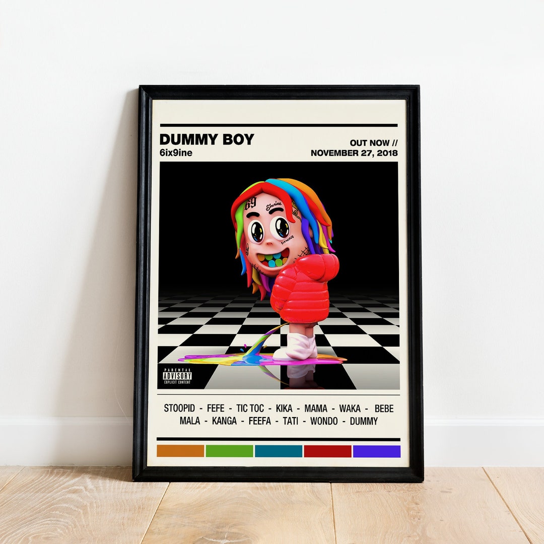 6ix9ine dummy Boy Album Poster Multiple Color Etsy