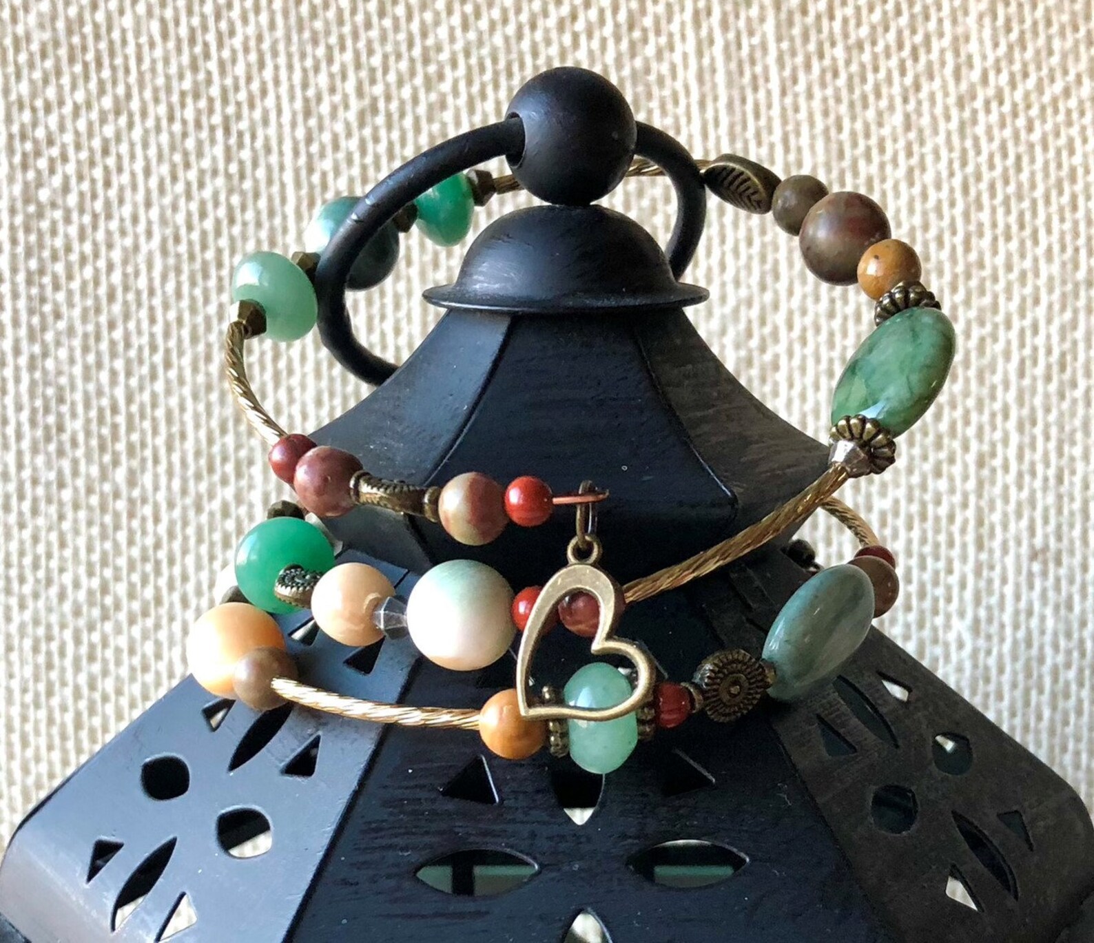 LOCCY Bracelet De Perles Bohème Multicouche En Pierre De