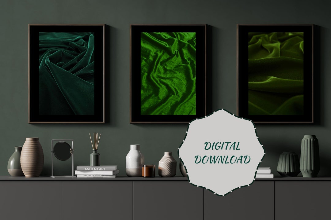 Elegant Velvet Wall Art 3 Piece Wall Art Bedroom Wall Art Living Room