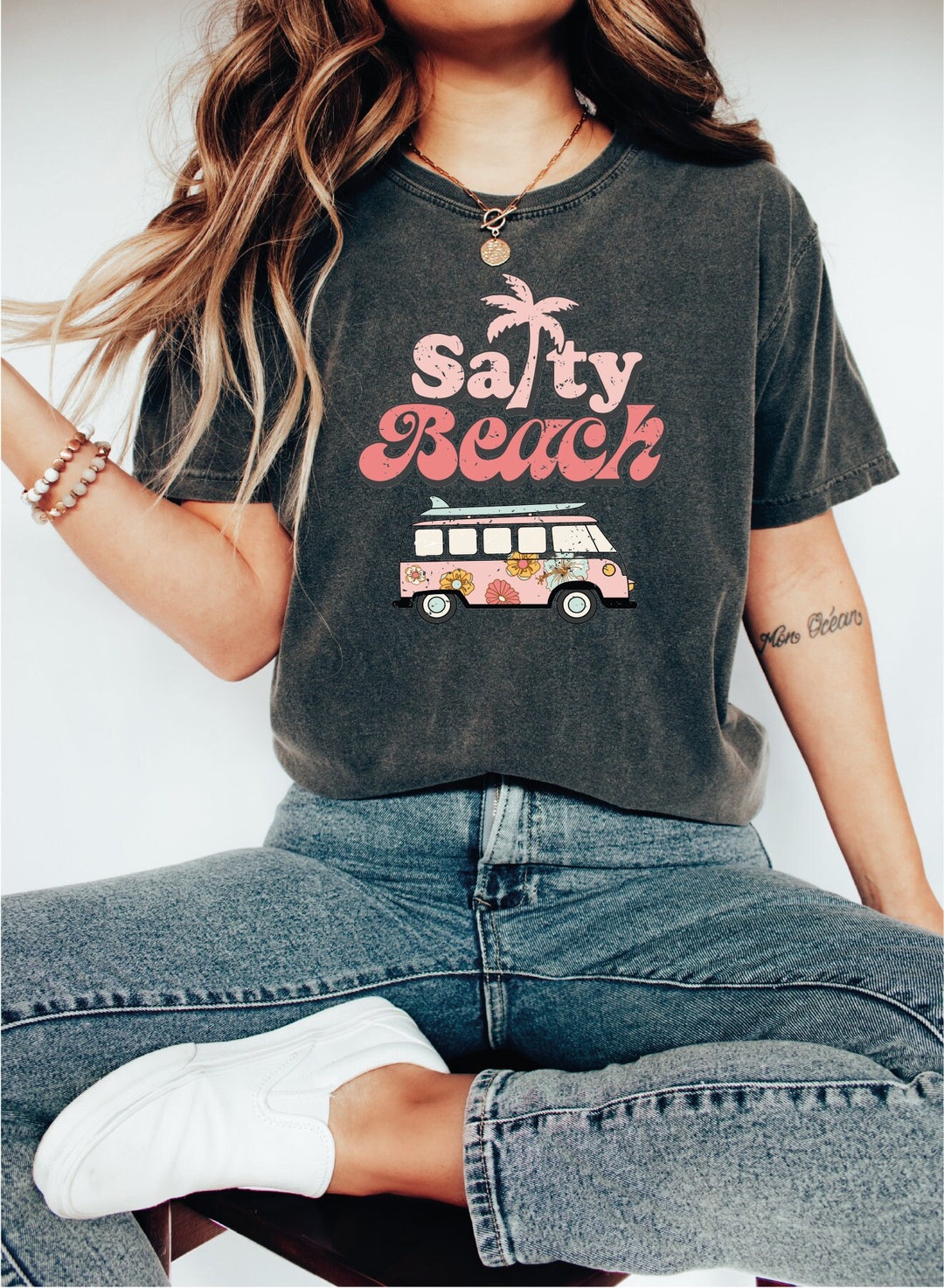 Salty Beach Shirt Summer Shirt Beach Party Tshirt Summer Etsy
