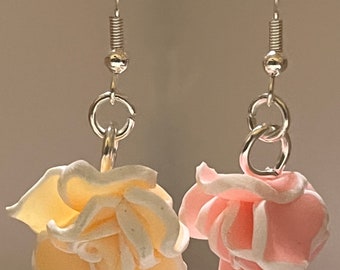 Rose Earrings- Handmade