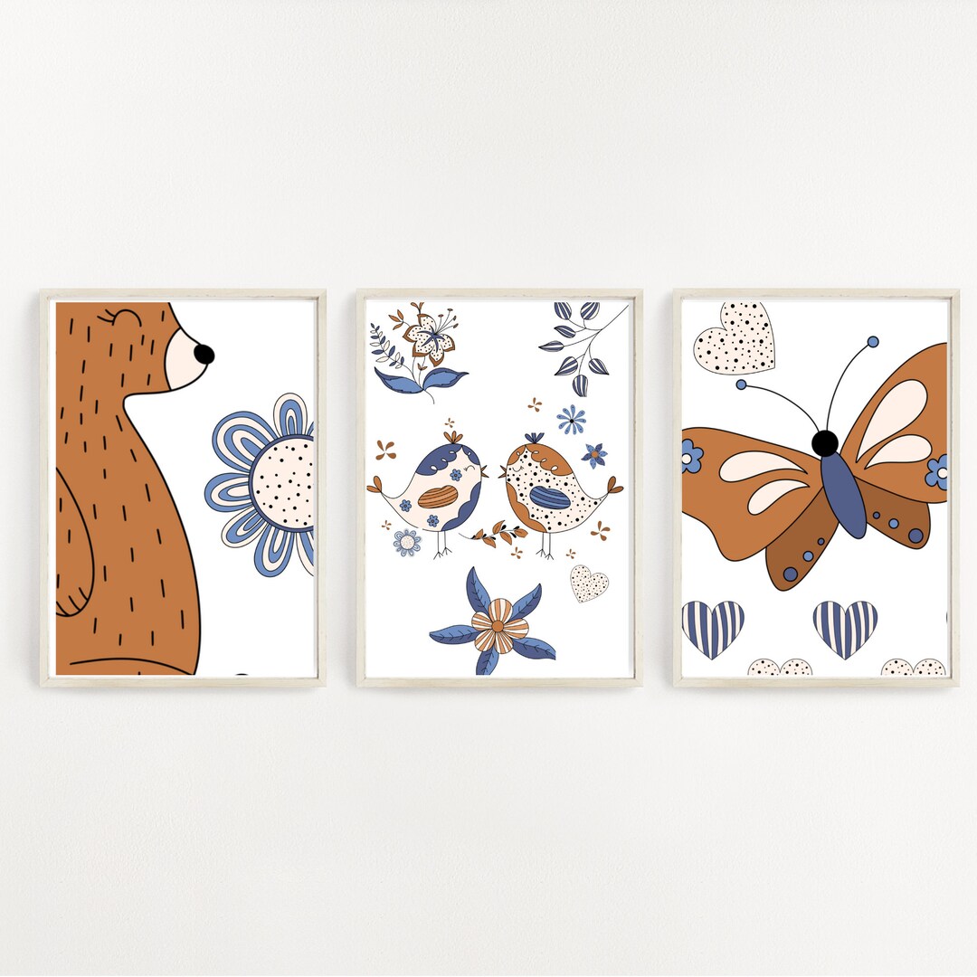 INSTANT DOWNLOAD Printable Nursery Wall Art Print Set of 3 - Etsy