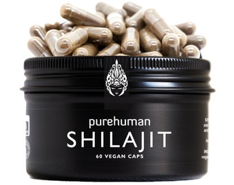 Pure Human Shilajit Caps - High in Minerals, Amino Acids, and Vitamins - Lab Tested