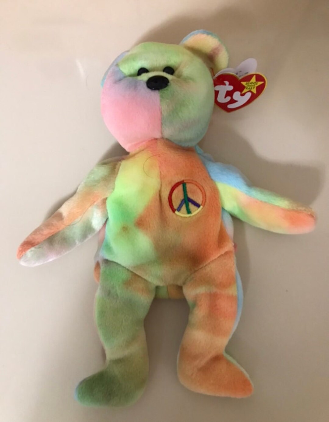 TY Beanie Babies Peace Bear Etsy