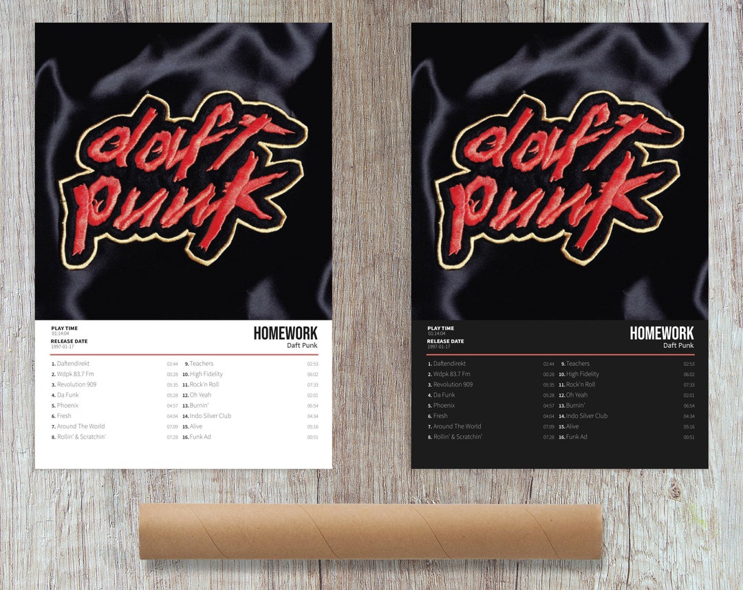 Daft Punk Homework Album Cover Poster for Home Wall Art Etsy