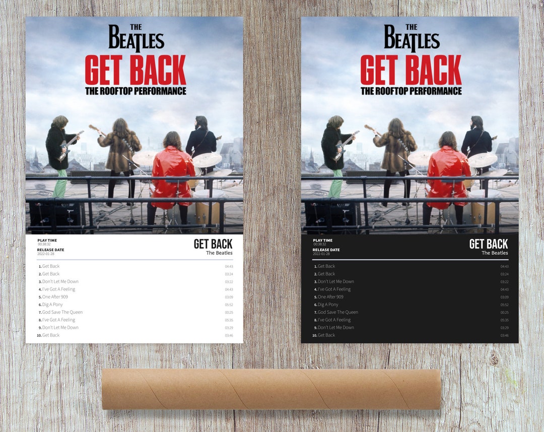 The Beatles Get Back Album Cover Poster for Home Wall Art Etsy