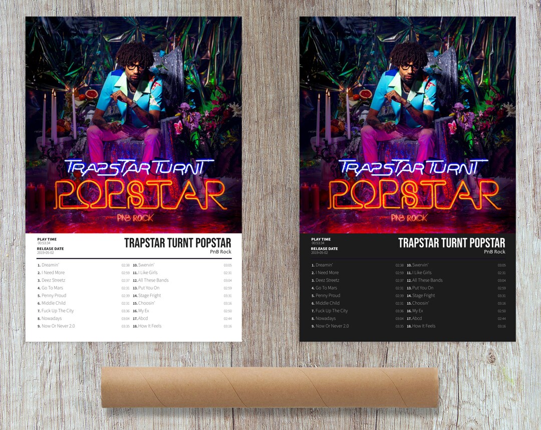 Pnb Rock Trapstar Turnt Popstar Album Cover Poster for Etsy