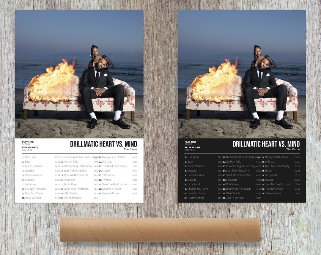 The Game Drillmatic Heart Vs Mind Album Cover Poster For Etsy The Game Drillmatic Heart Vs Mind Album Cover Poster For Etsy