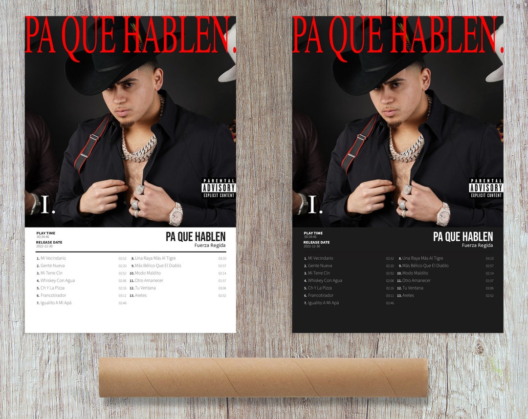Fuerza Regida Pa Que Hablen Album Cover Poster for Home Etsy