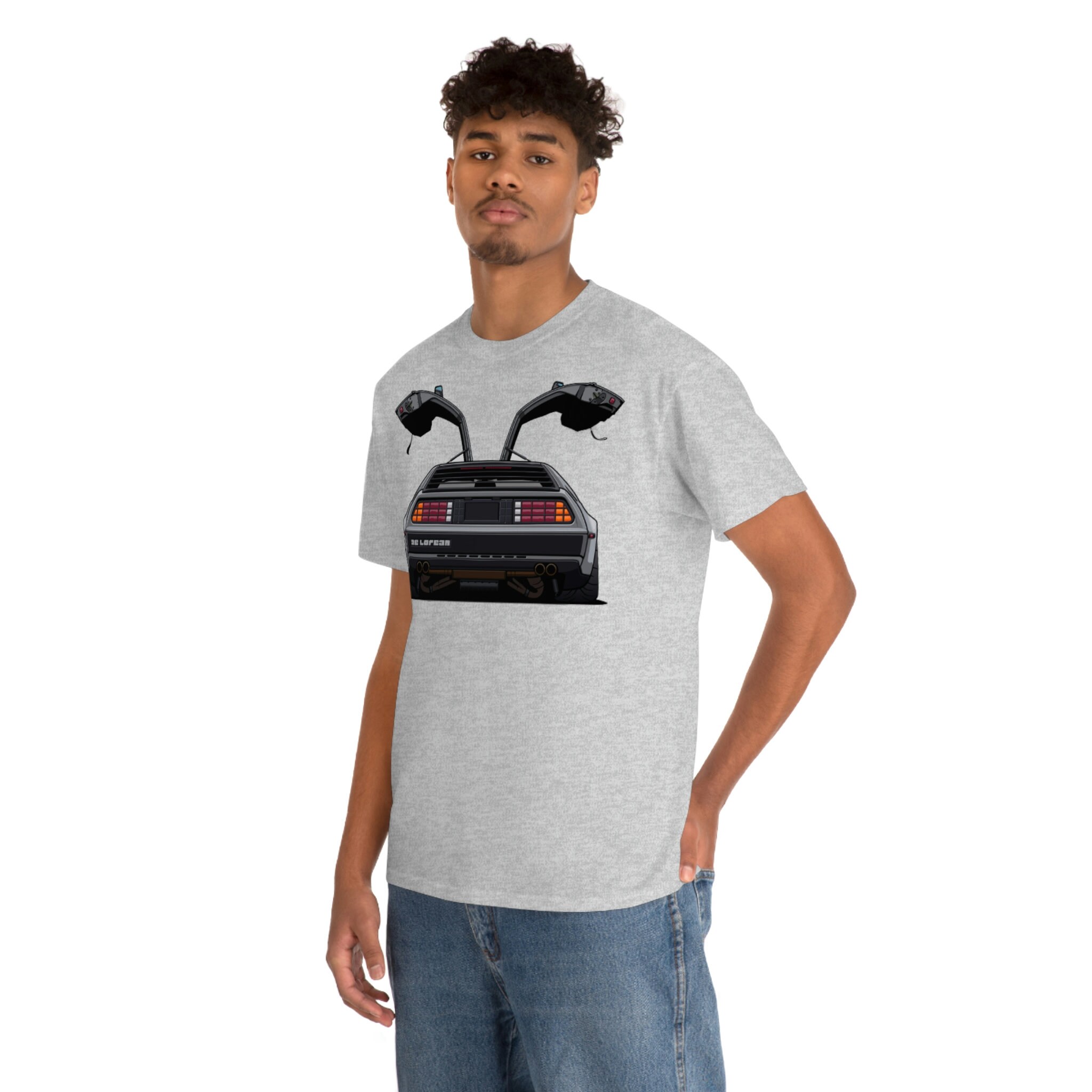Back to The Future Soft Neon DeLorean Car Men's T Shirt 80s Movie Merch  McFly