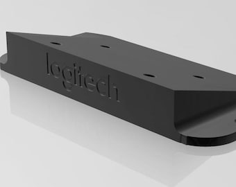Soporte de inclinación de 15 grados de 3D Builds para base de rueda Logitech G RS50 y perfil de aluminio de 80x40