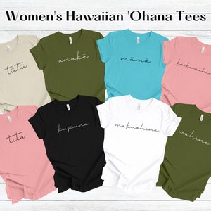 Minimalist Hawaiian Womens Shirt for Mother&#39;s Day Gift for Hawaiian Mom T-shirt Wahine Shirt Kupuna Shirt Grandma Tshirt for Tutu Shirt