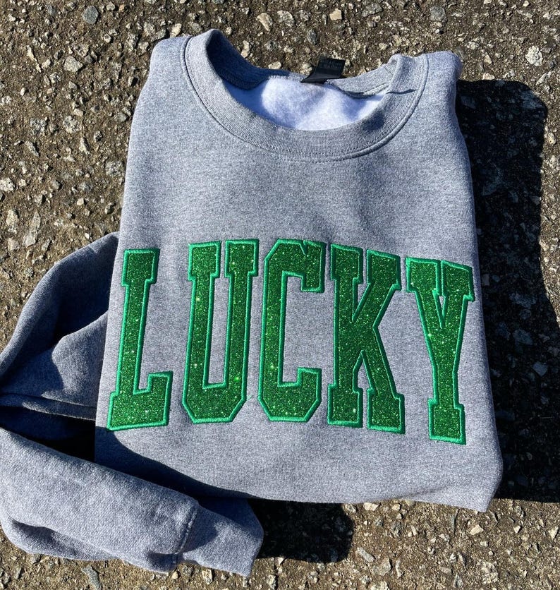 Lucky Arched Varsity Collegiate Applique Embroidery Machine File DST | EMB Format image 5