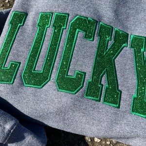 Lucky Arched Varsity Collegiate Applique Embroidery Machine File DST | EMB Format image 4
