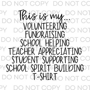 Volunteer Fundraising T-Shirt Design: School Spirit PNG (Digital Download)