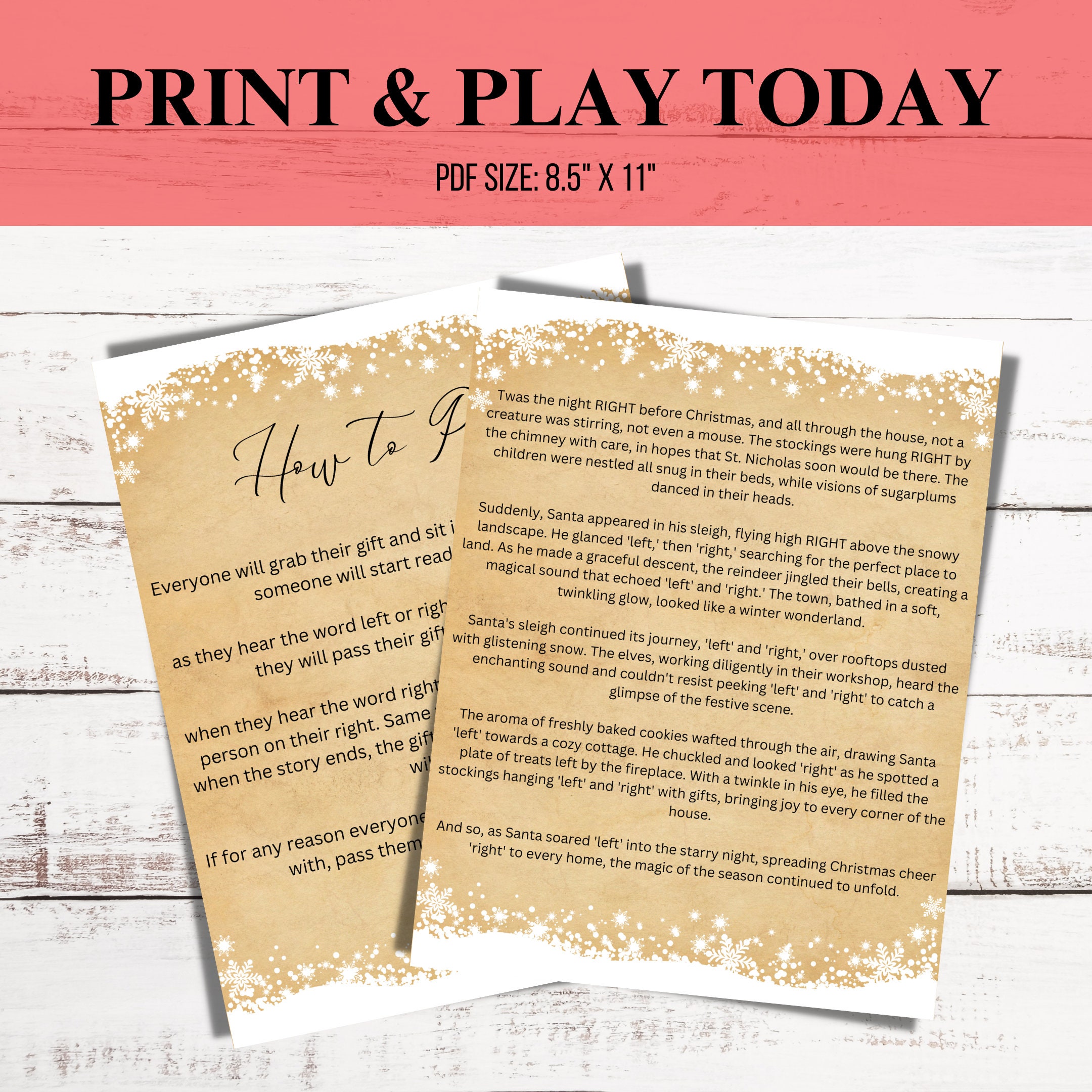 Left Right Christmas Game Printable Christmas Game for Etsy Left Right Christmas Game Printable Christmas Game for Etsy
