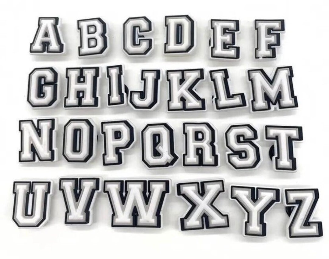 Croc Alphabet Jibbitz Charms Personalised Letters/initals/ AZ Croc