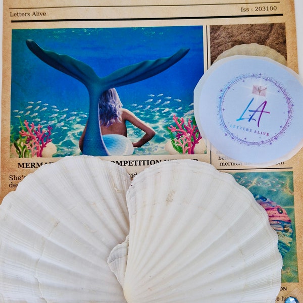 A story box for 2 children! A Magical delivery from the sea! A newspaper and letter brings to life this extraordinary gift from a Mermaid.