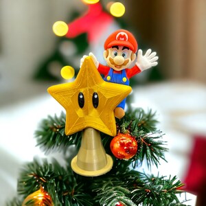  Tree Topper Mario Super Star Gen 2 Plug in Light Up